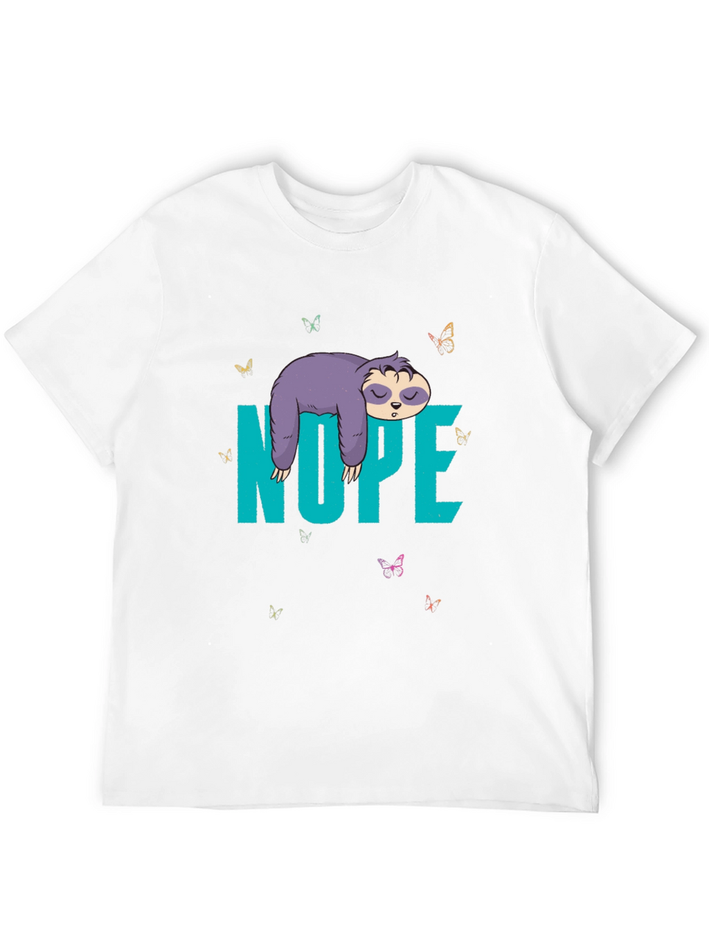 Sloth Nope Graphic Tee - Funny Lazy Animal T-Shirt