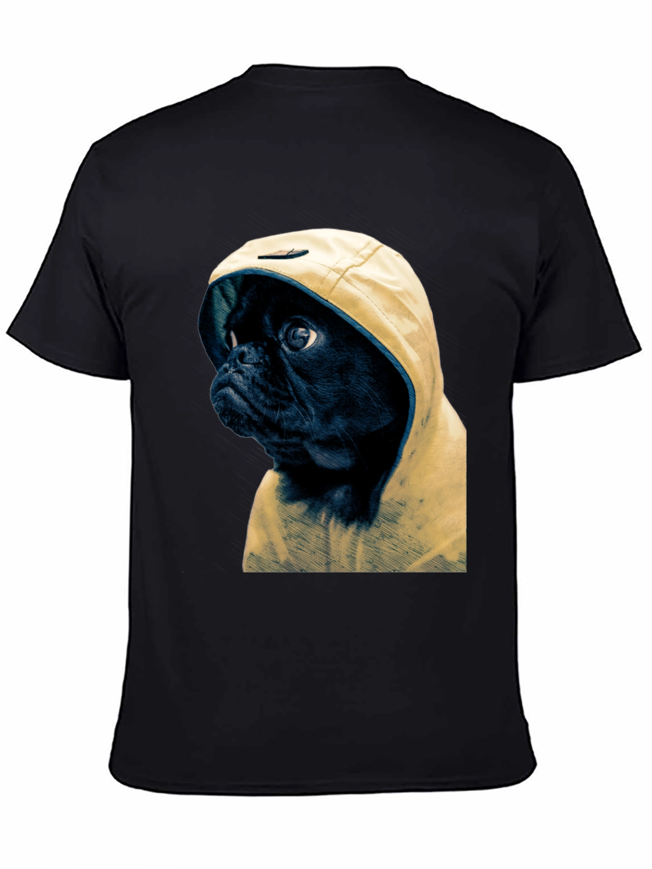 Pug in Hoodie Graphic Tee - Unique Pet Lover T-Shirt