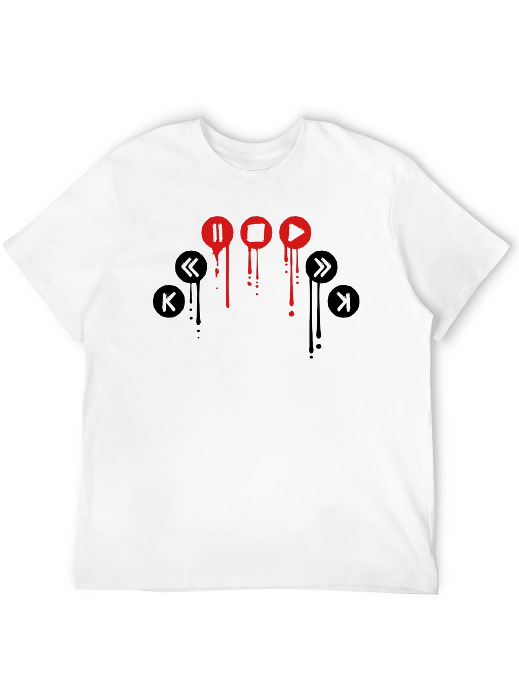 Play/Pause Graphic T-Shirt - Black