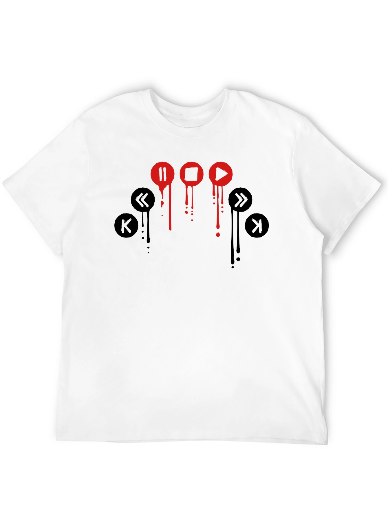 Play/Pause Graphic T-Shirt - Black