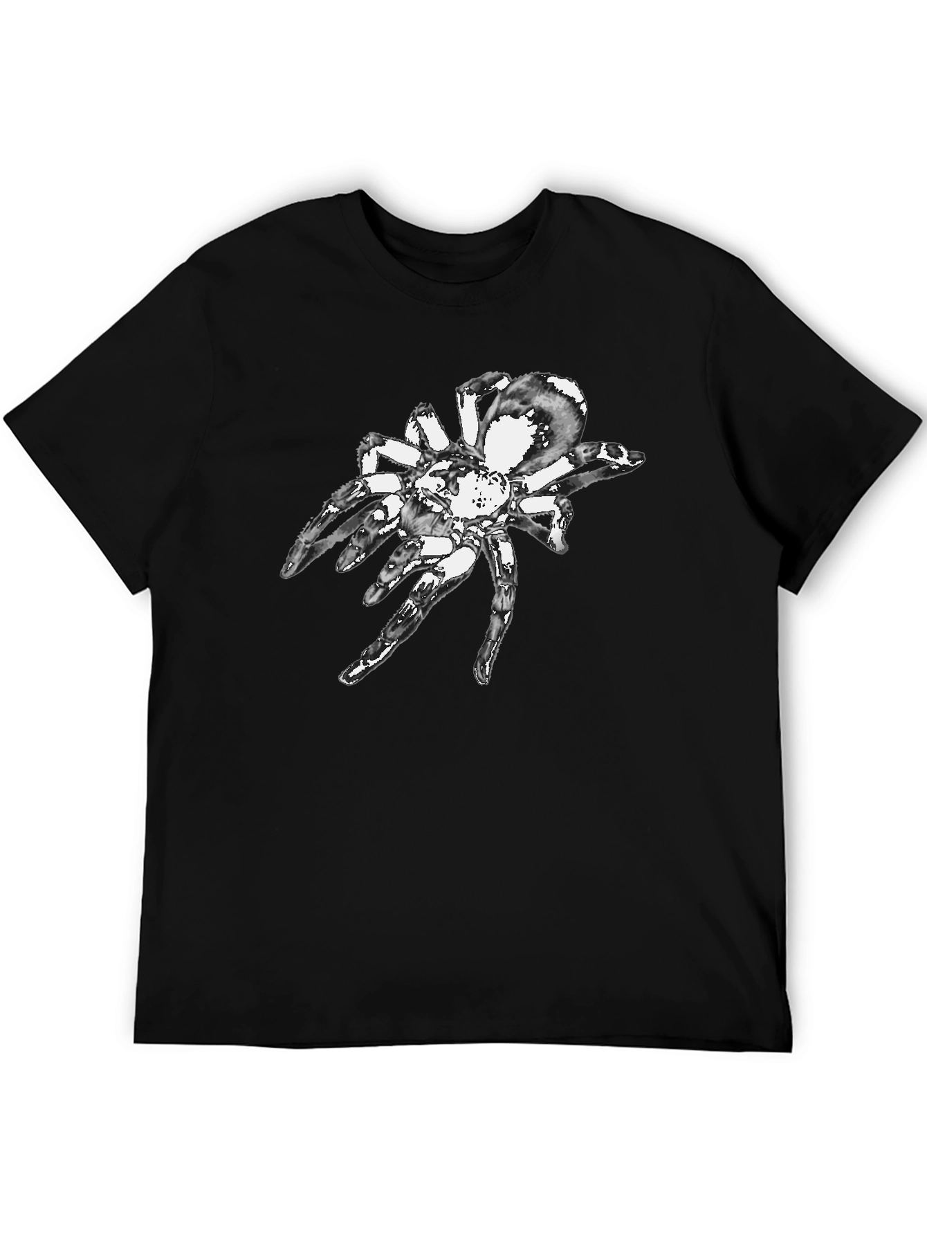 Black T-Shirt with Spider Graphic