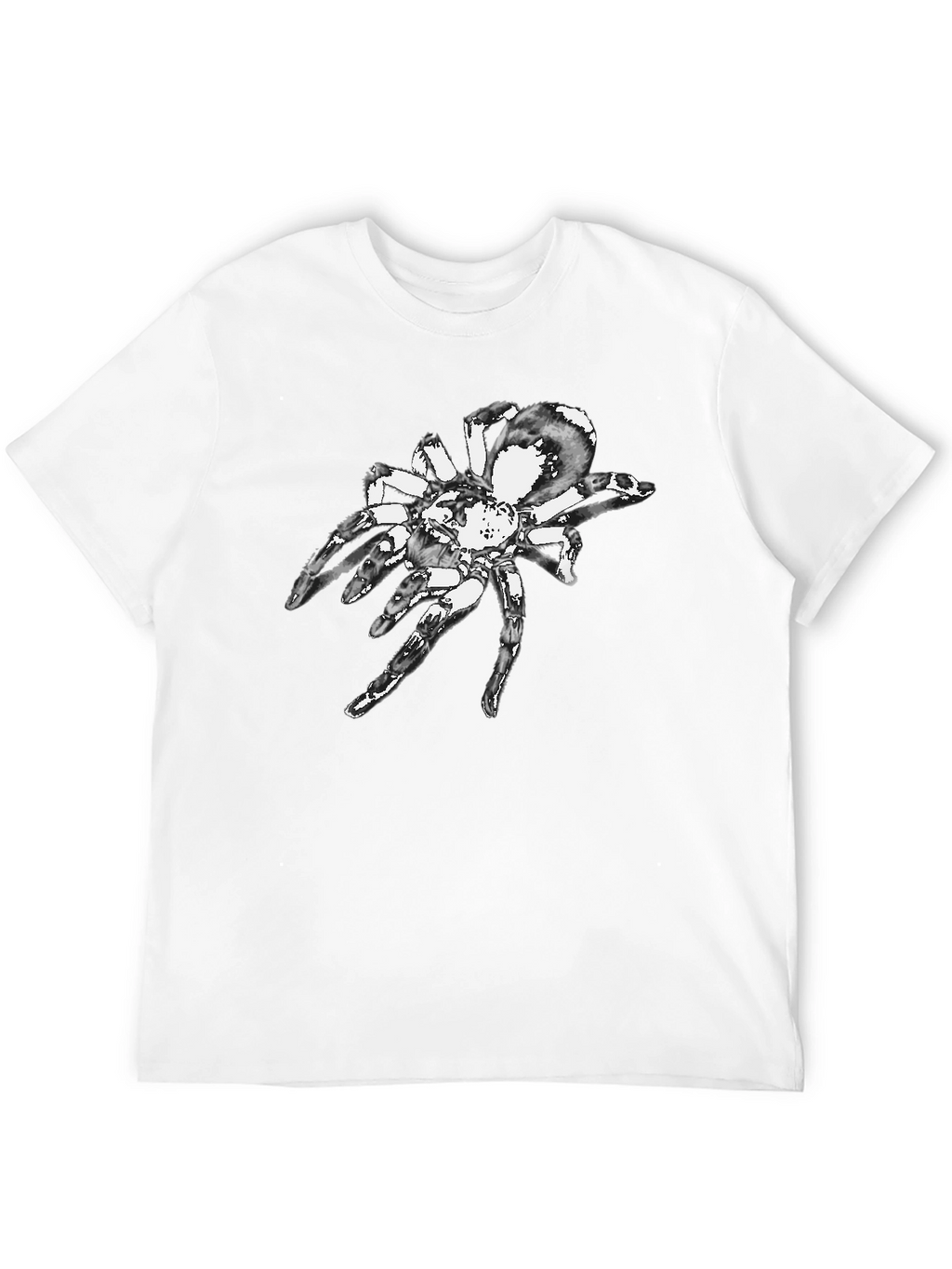 Black T-Shirt with Spider Graphic