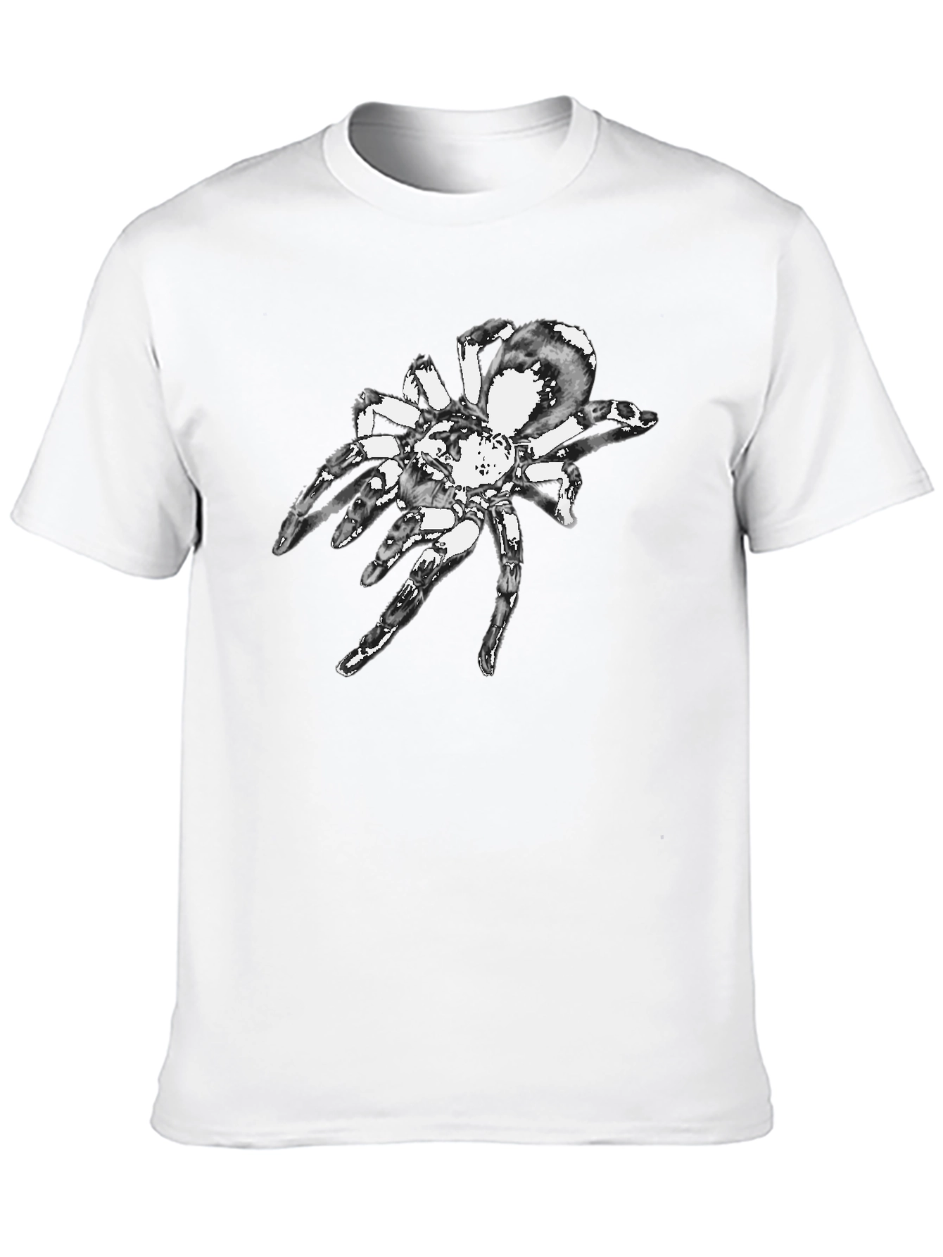 Black T-Shirt with Spider Graphic