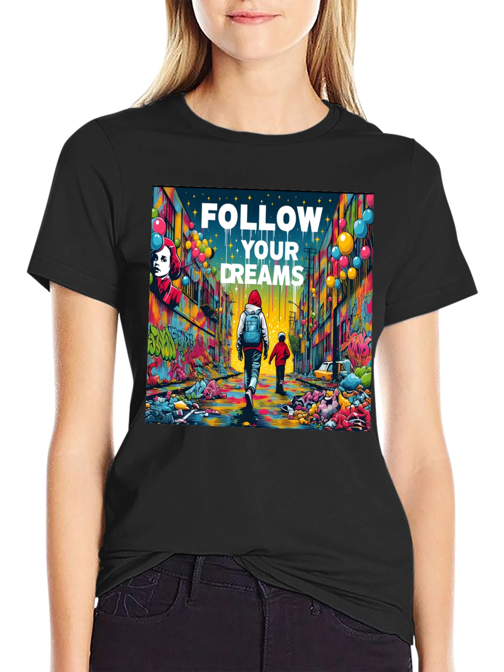 Follow Your Dreams Graphic T-Shirt - Inspiring Design