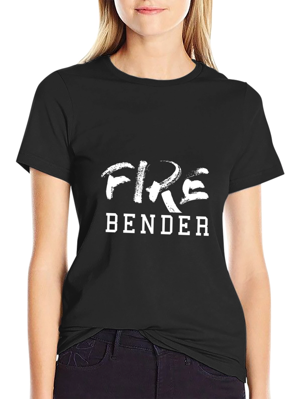 Fire Bender Graphic T-Shirt - Black Cotton Tee