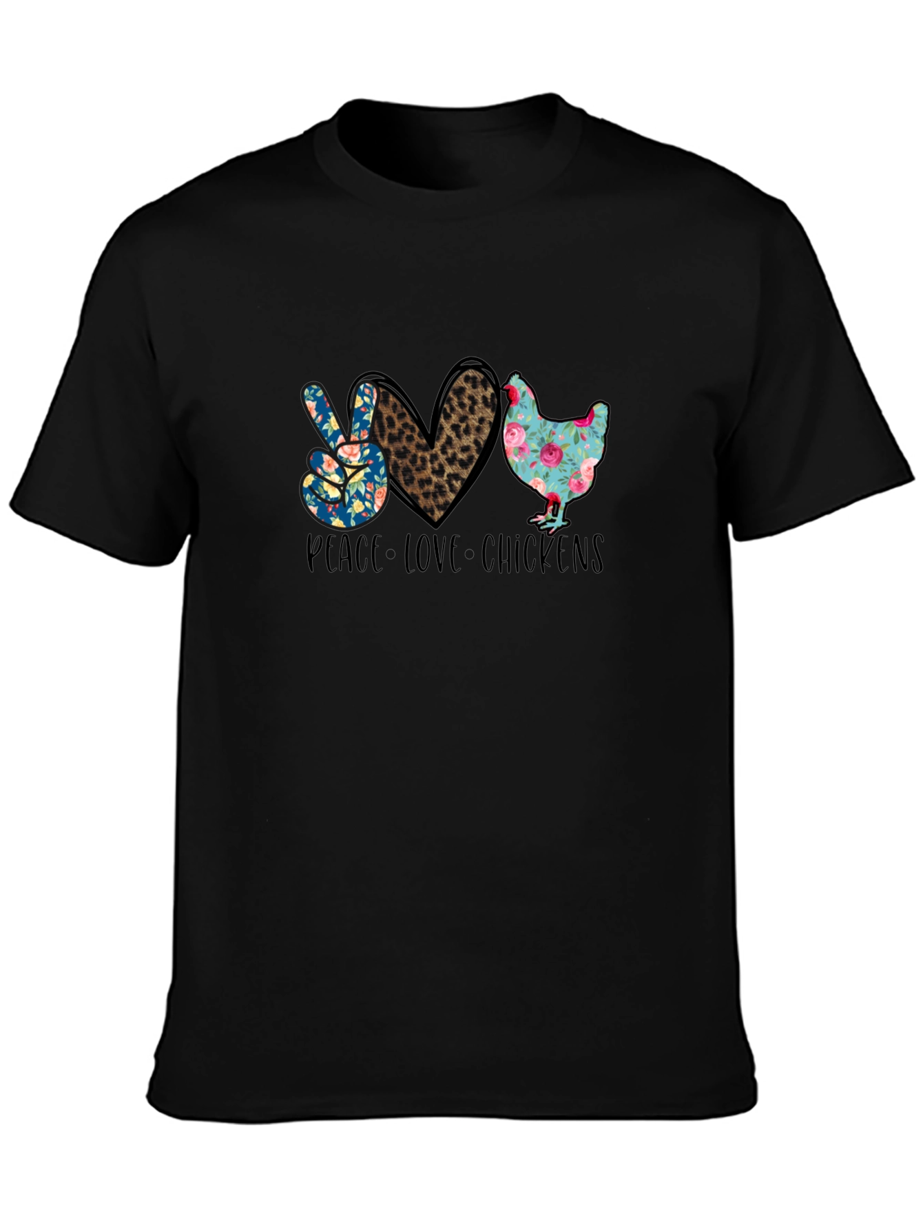 Peace Love Chickens Graphic T-Shirt