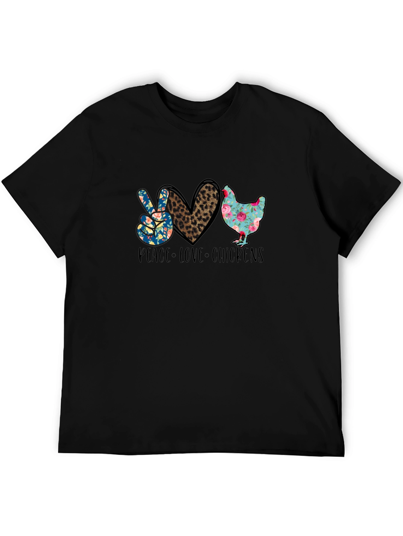 Peace Love Chickens Graphic T-Shirt