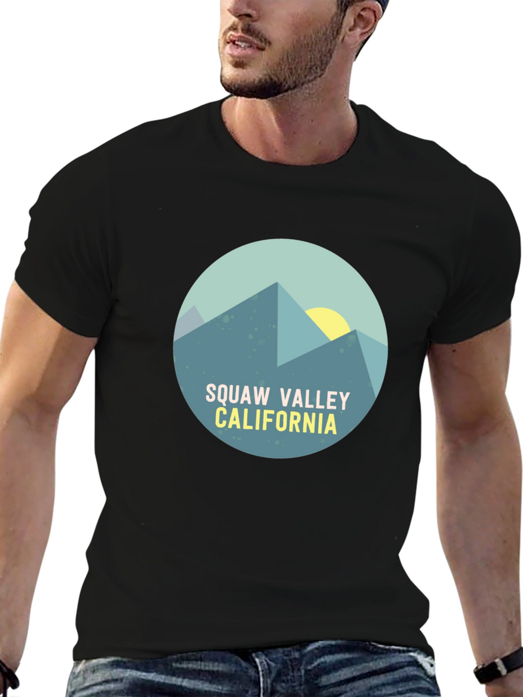 Squaw Valley California Graphic Tee - Black