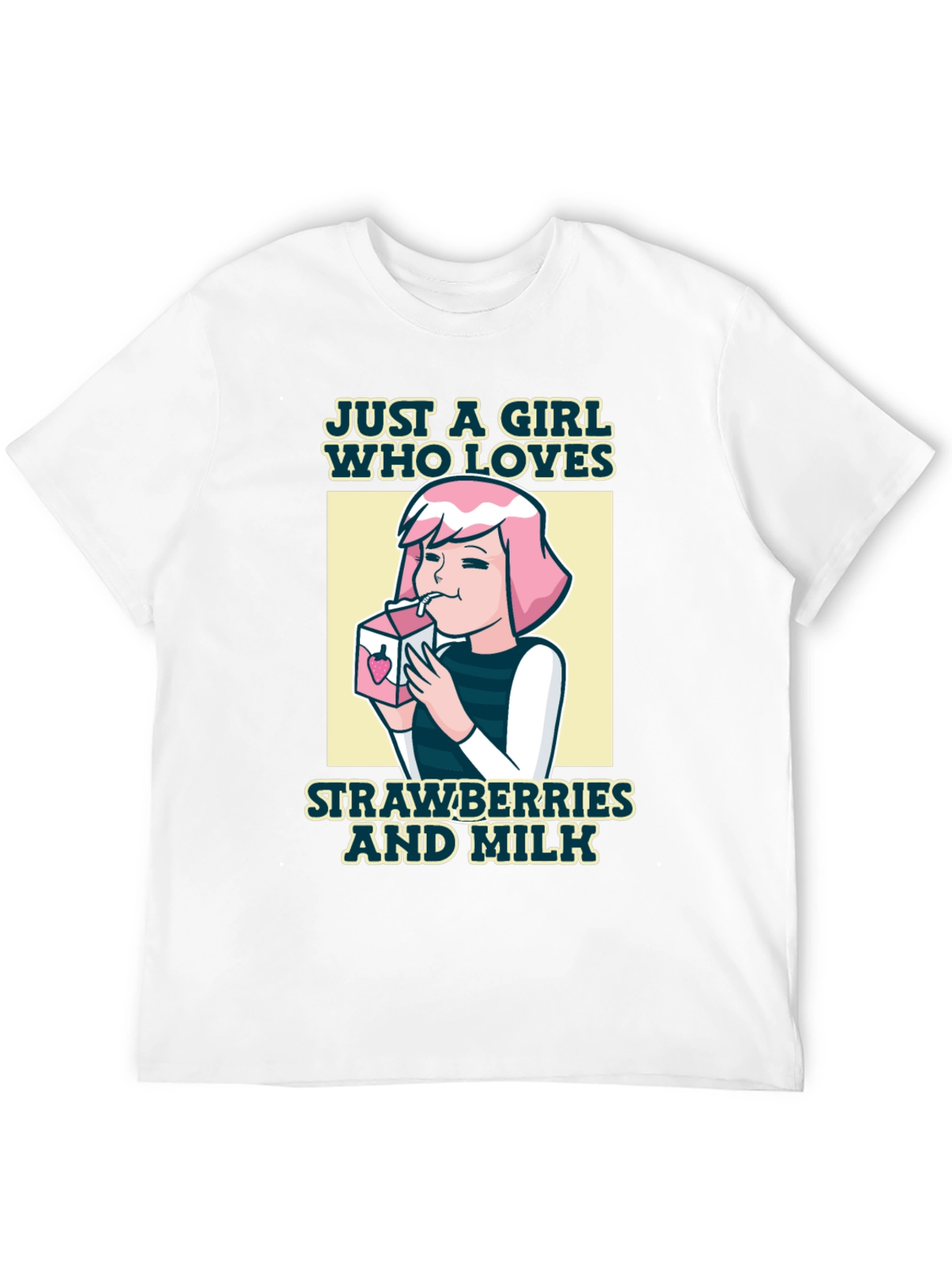 Just a Girl Who Loves Strawberries and Milk T-Shirt
