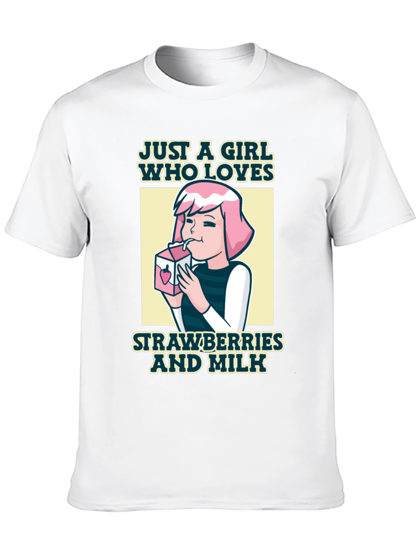 Just a Girl Who Loves Strawberries and Milk T-Shirt