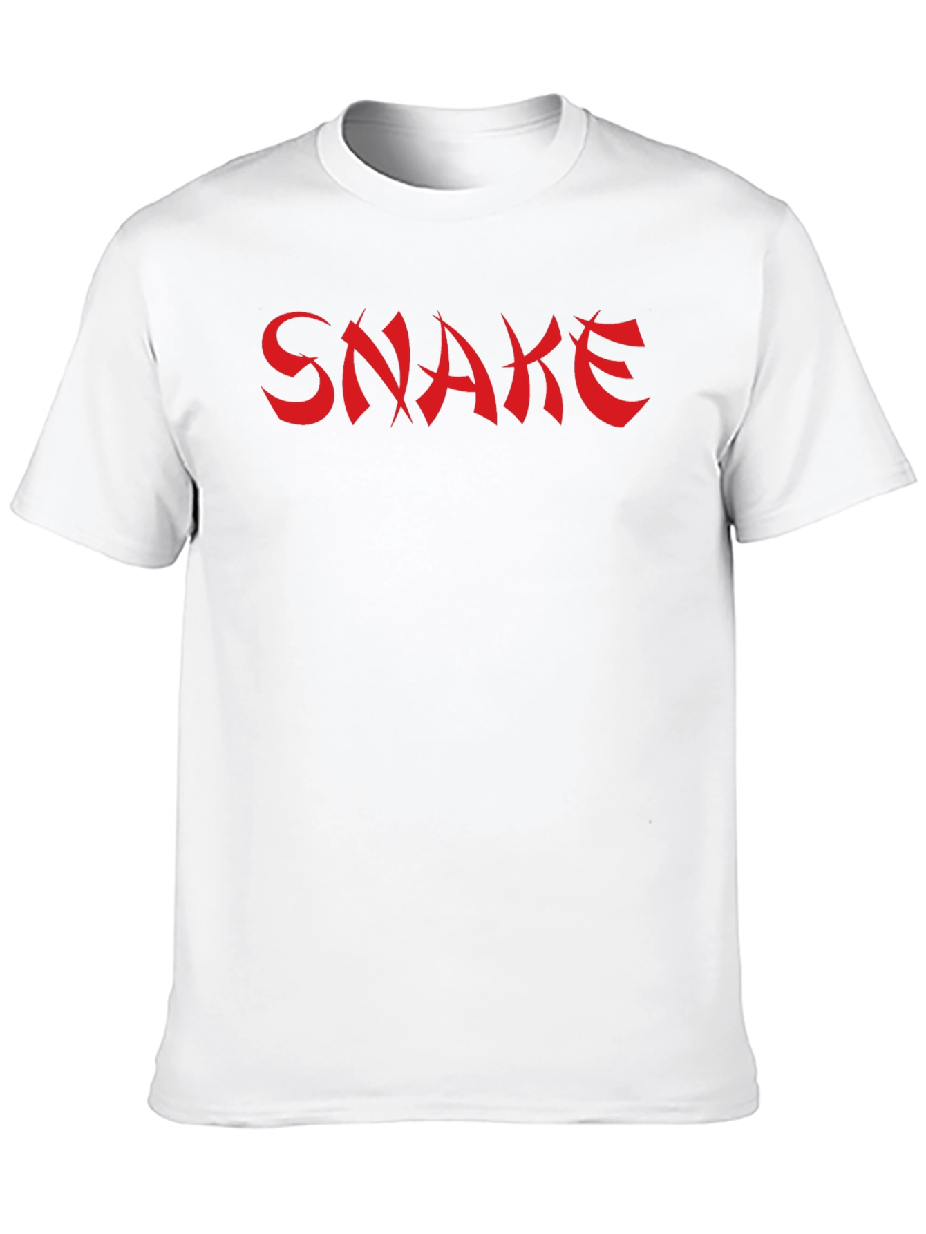 Bold Snake Graphic Tee - Black Cotton Blend