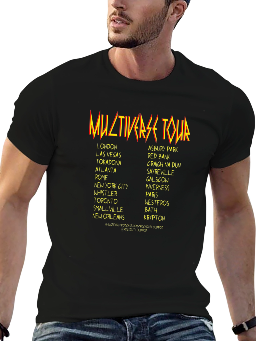 Multiverse Tour Black Graphic T-Shirt