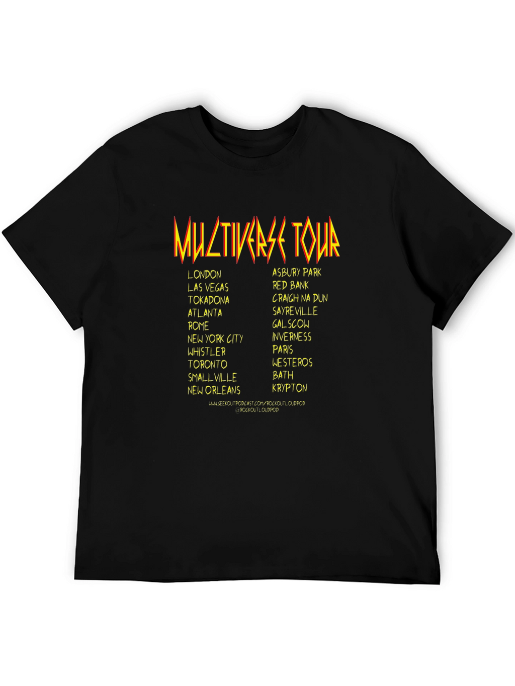 Multiverse Tour Black Graphic T-Shirt