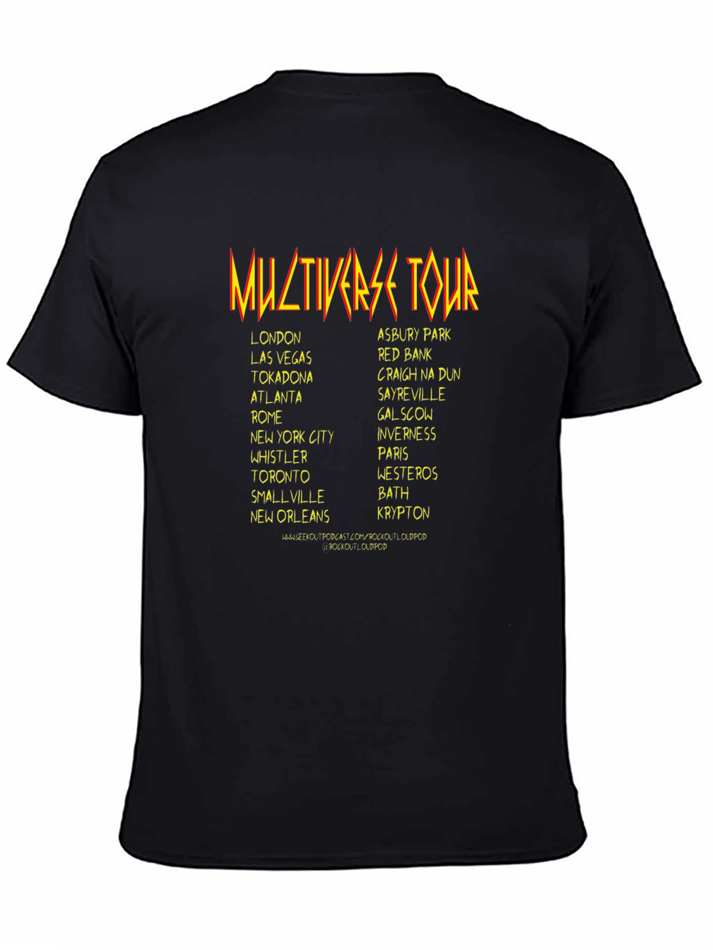 Multiverse Tour Black Graphic T-Shirt