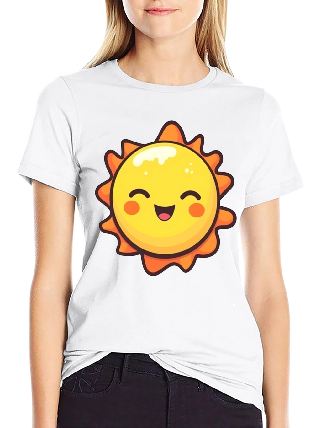 Happy Sun Graphic Tee - Black Unisex T-Shirt