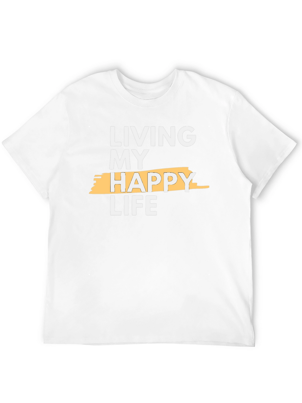 Living My Happy Life Graphic Tee - Black