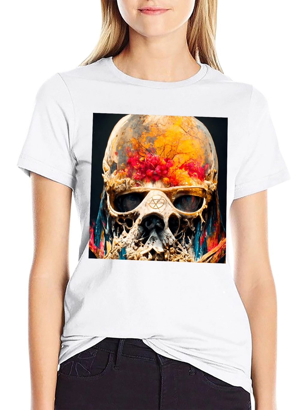 Skull Graphic Tee - Artistic Death Head Shirt