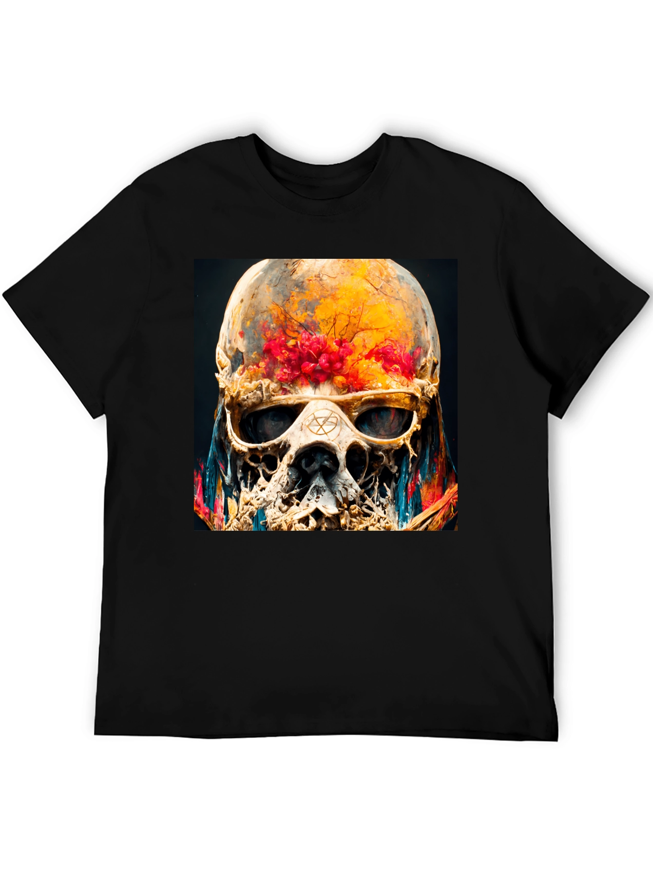 Skull Graphic Tee - Artistic Death Head Shirt