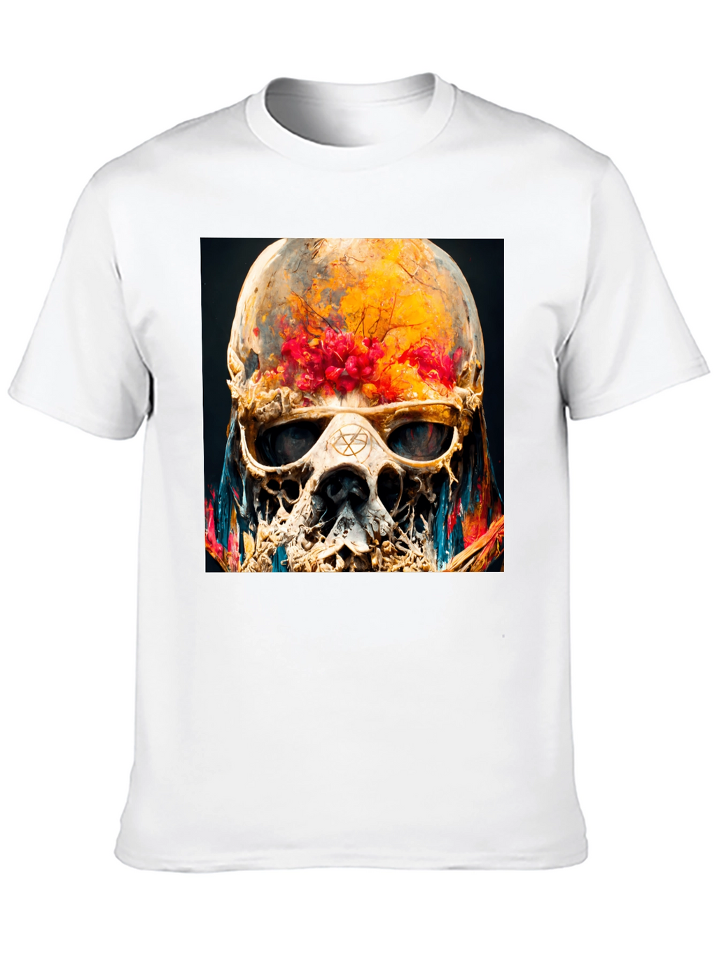 Skull Graphic Tee - Artistic Death Head Shirt
