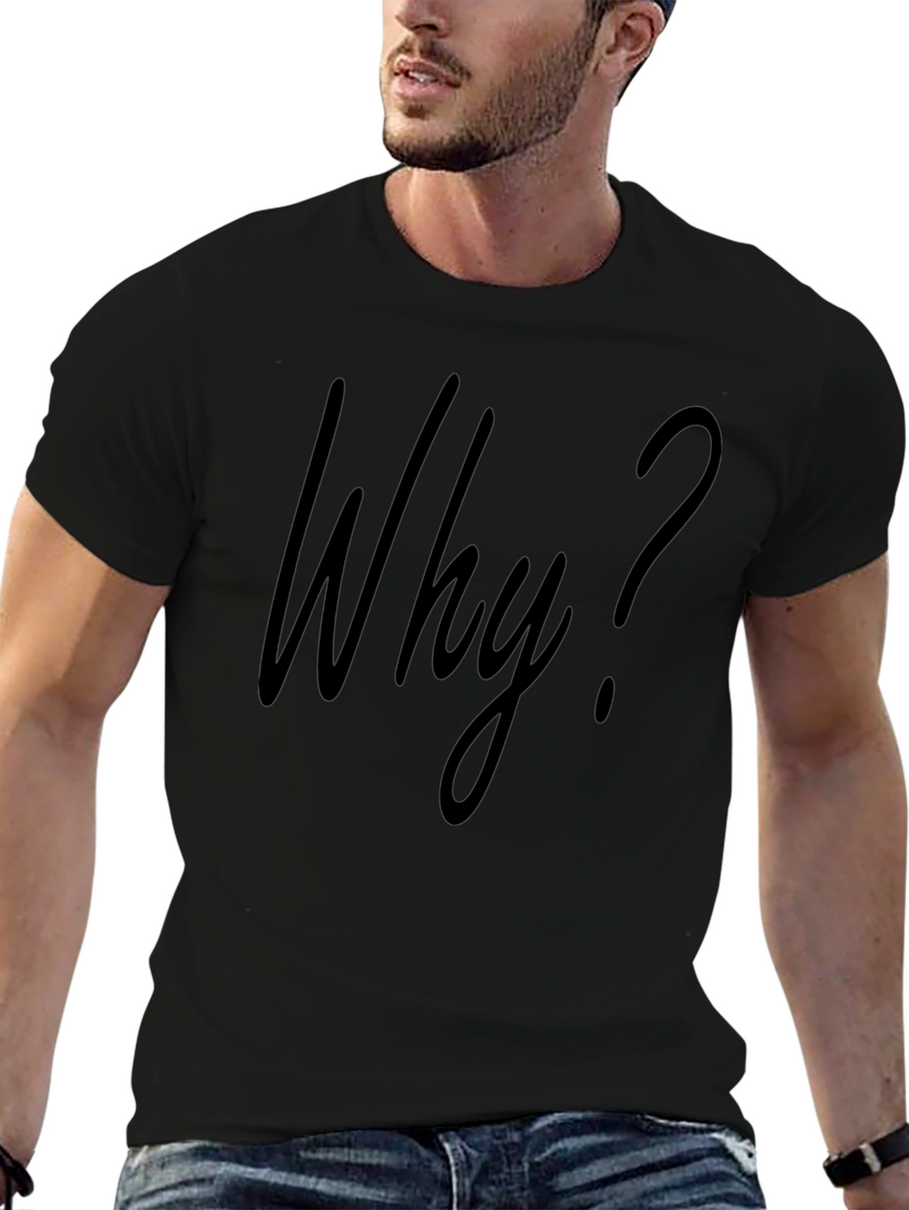 Why? Graphic T-Shirt - Mens Crew Neck Tee