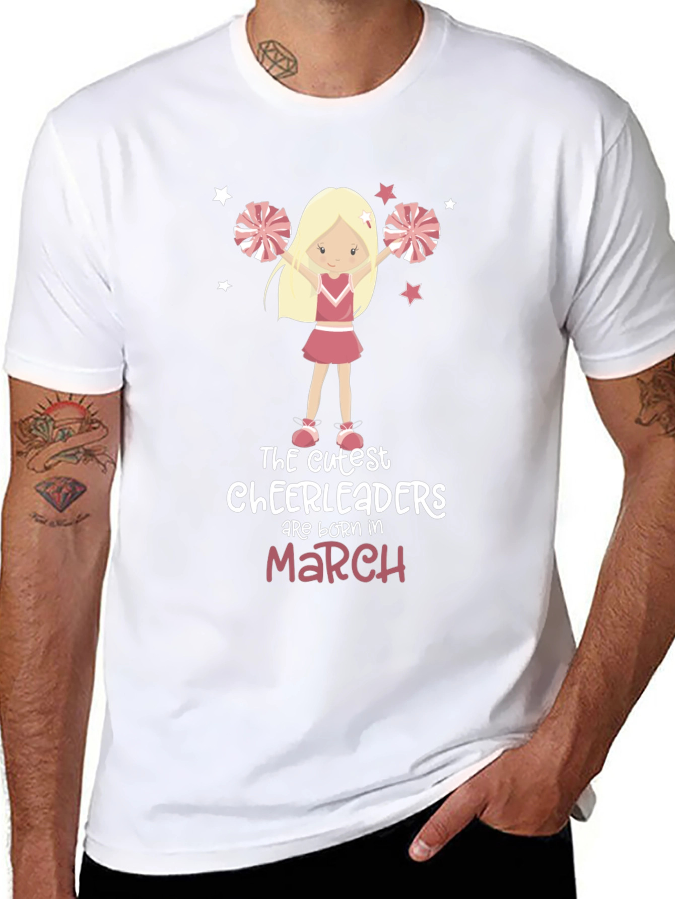 Cute Cheerleader Birthday Month T-Shirt