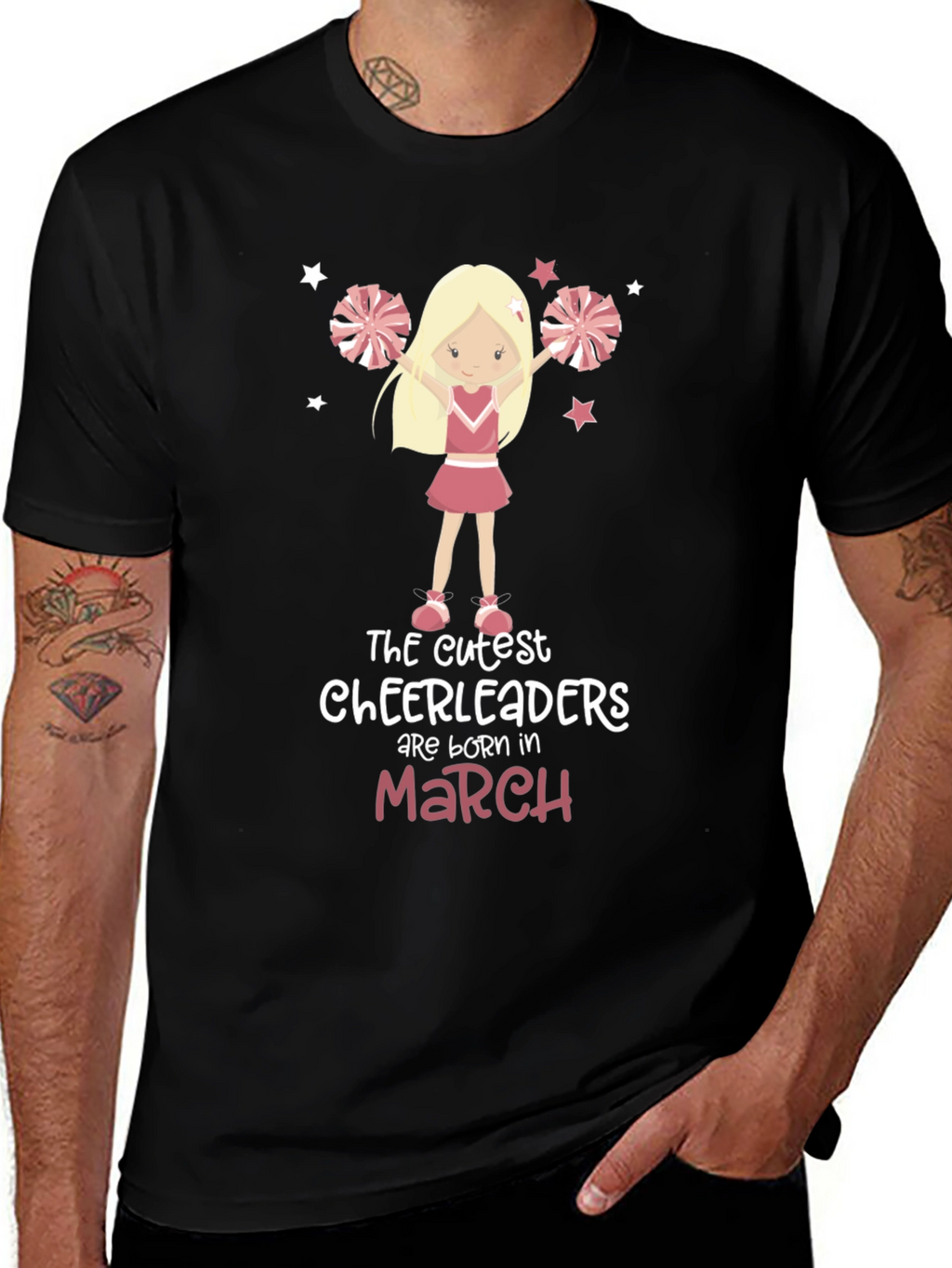 Cute Cheerleader Birthday Month T-Shirt