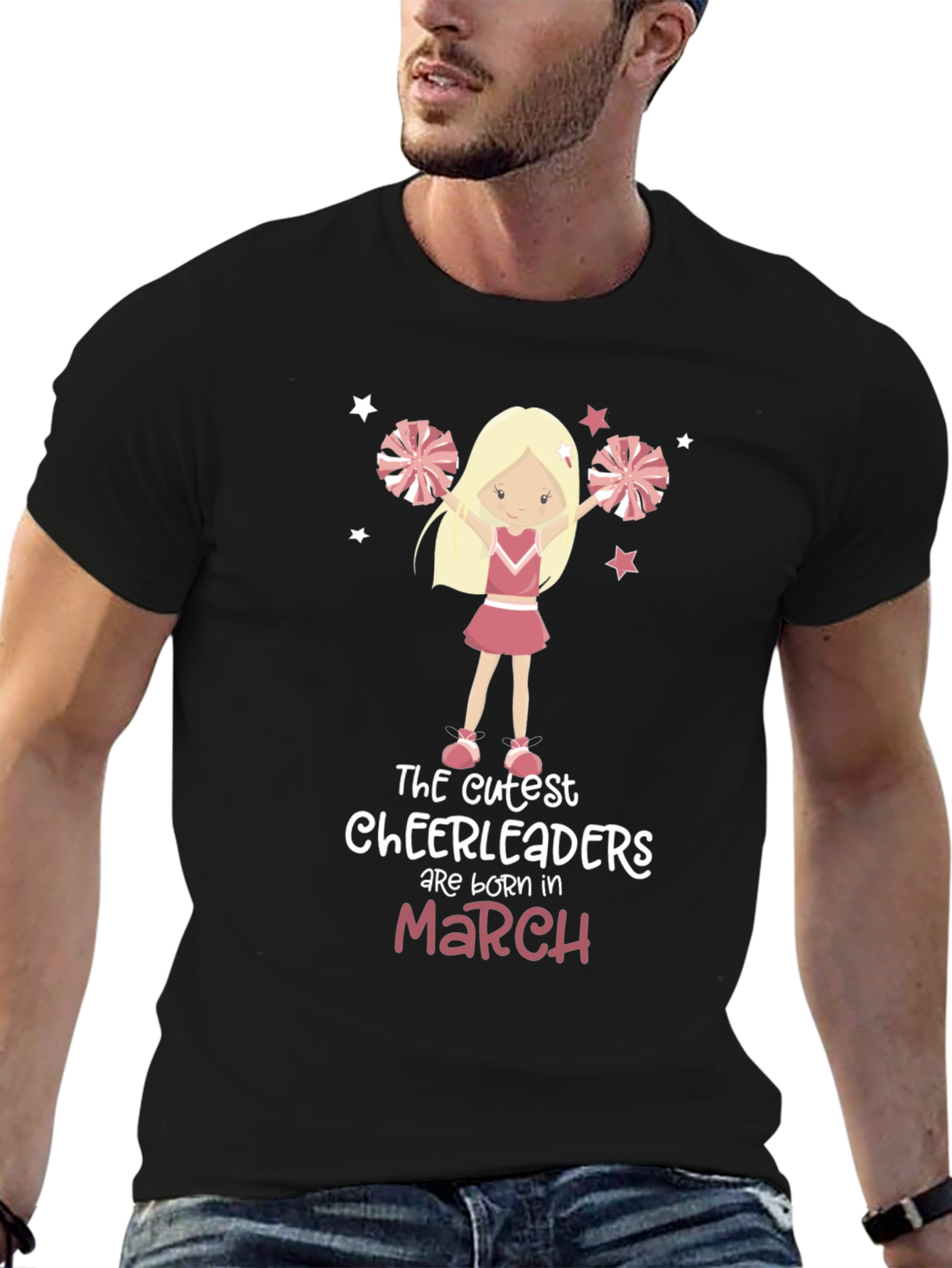 Cute Cheerleader Birthday Month T-Shirt