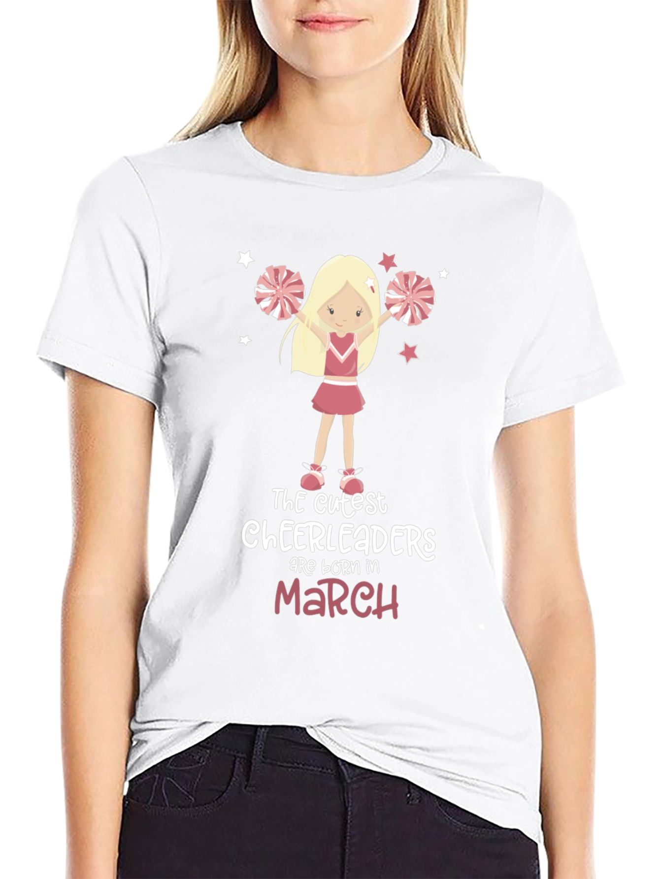 Cute Cheerleader Birthday Month T-Shirt