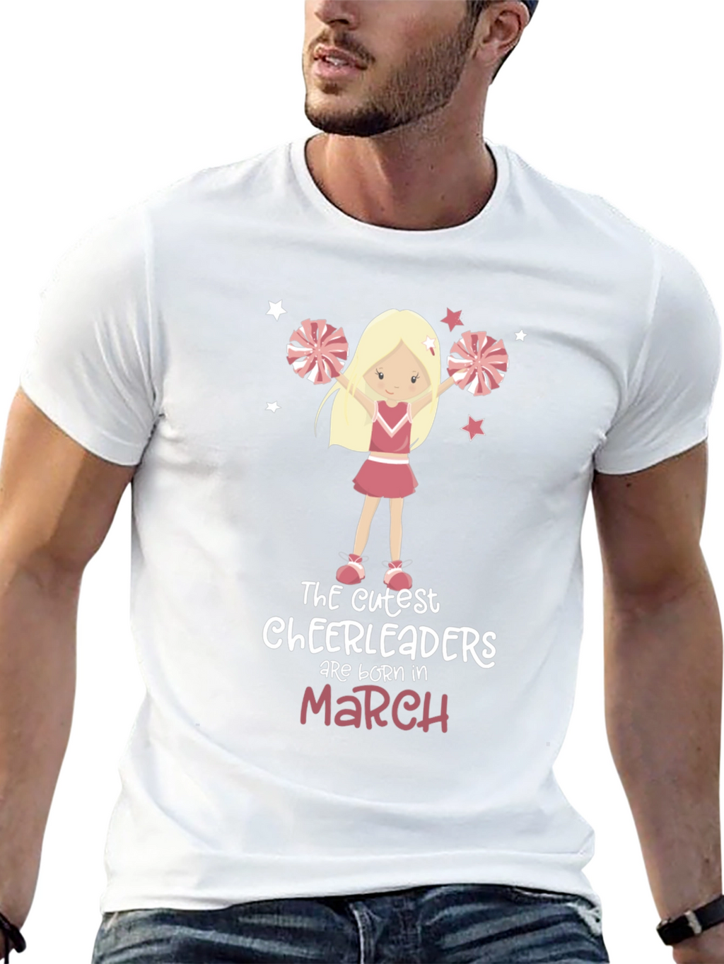 Cute Cheerleader Birthday Month T-Shirt