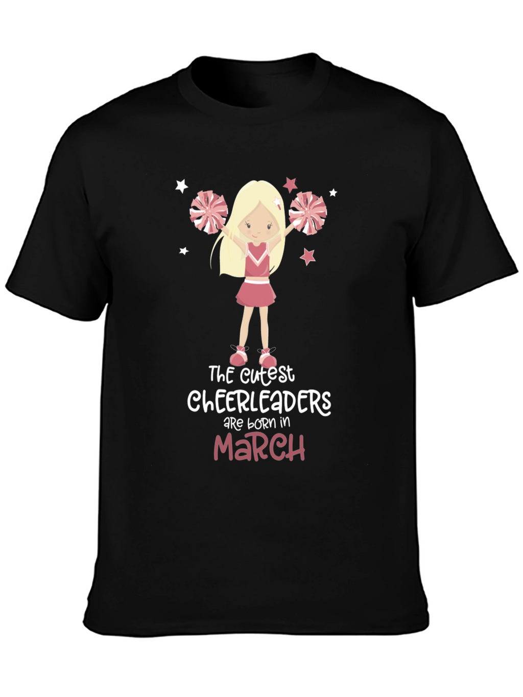 Cute Cheerleader Birthday Month T-Shirt