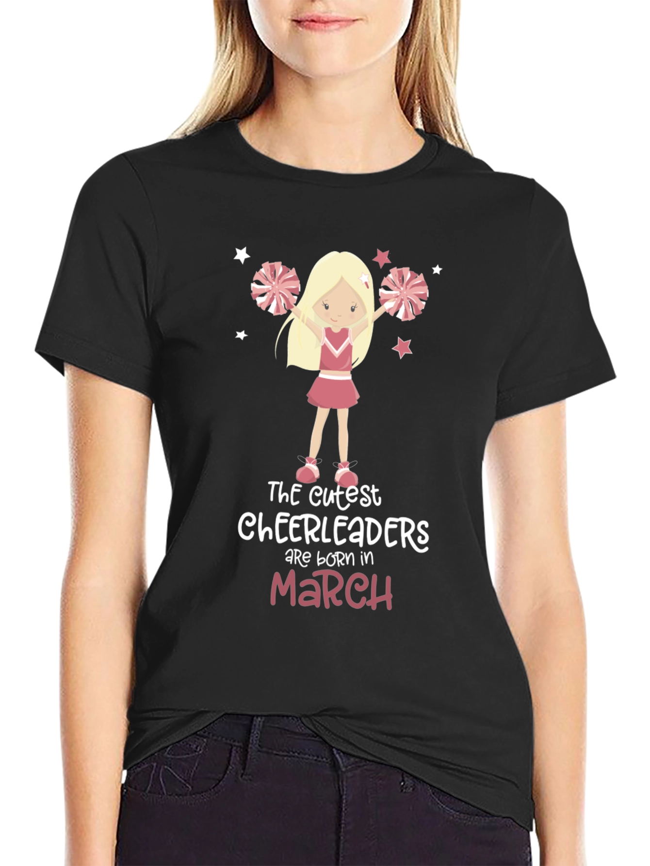 Cute Cheerleader Birthday Month T-Shirt