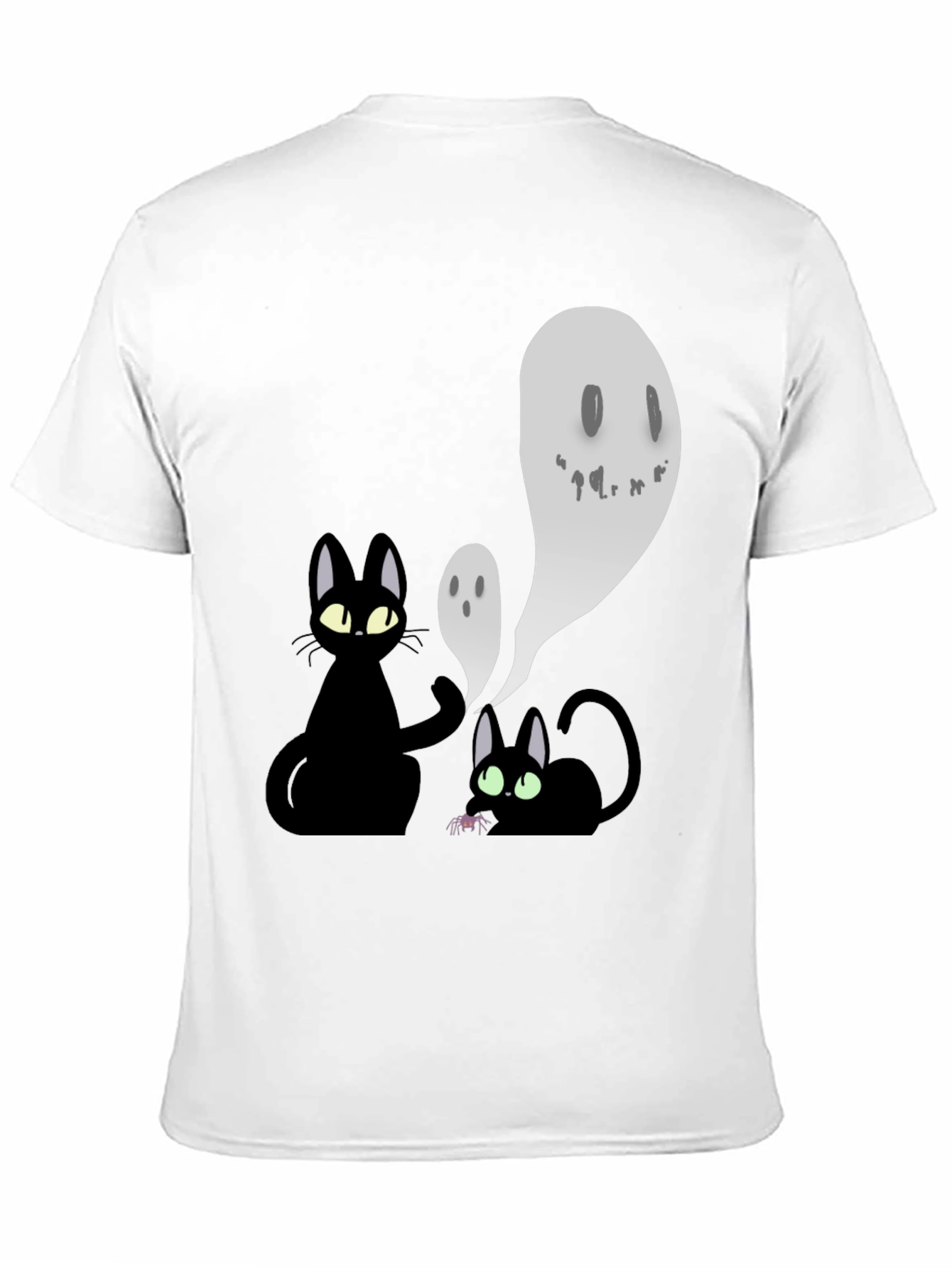 Halloween Cats & Ghosts Graphic Tee