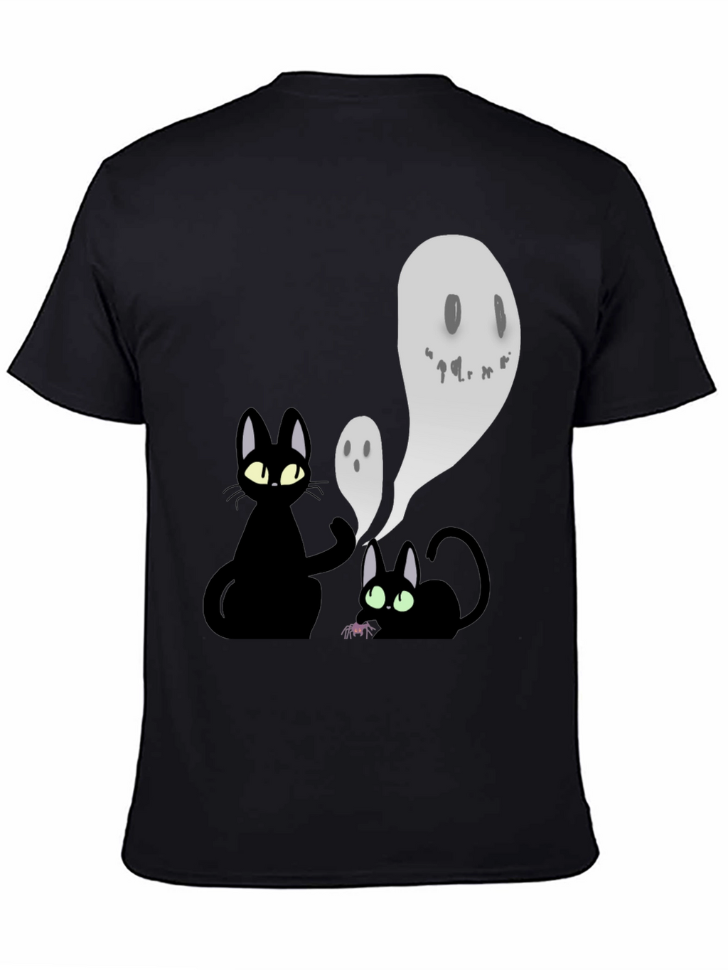 Halloween Cats & Ghosts Graphic Tee