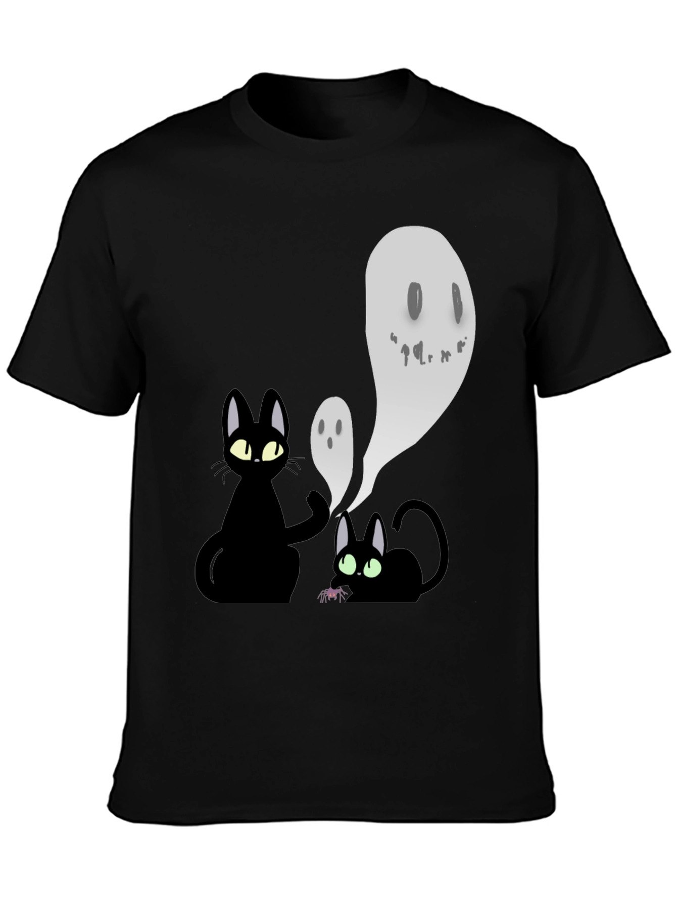 Halloween Cats & Ghosts Graphic Tee
