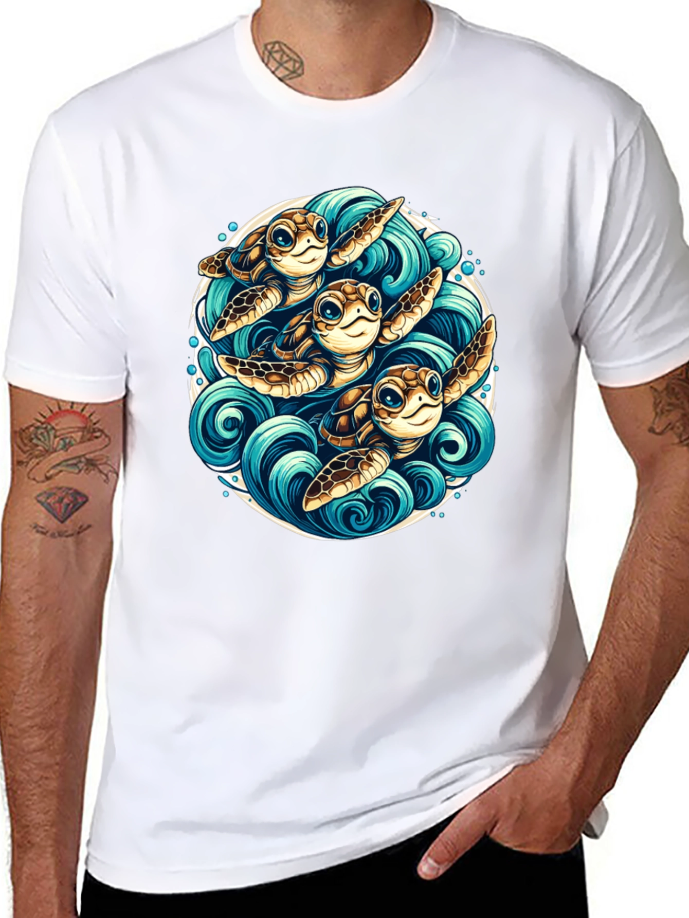 Turtle Trio Graphic Tee - Ocean Lovers Apparel