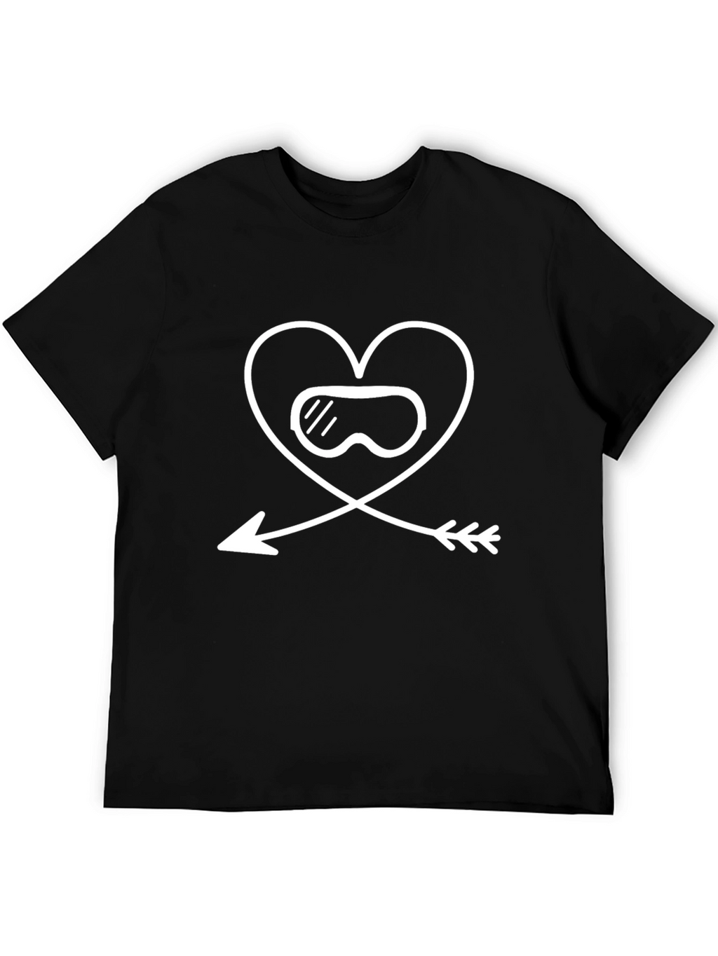 Heart Goggles Arrow T-Shirt - Valentines Day Apparel
