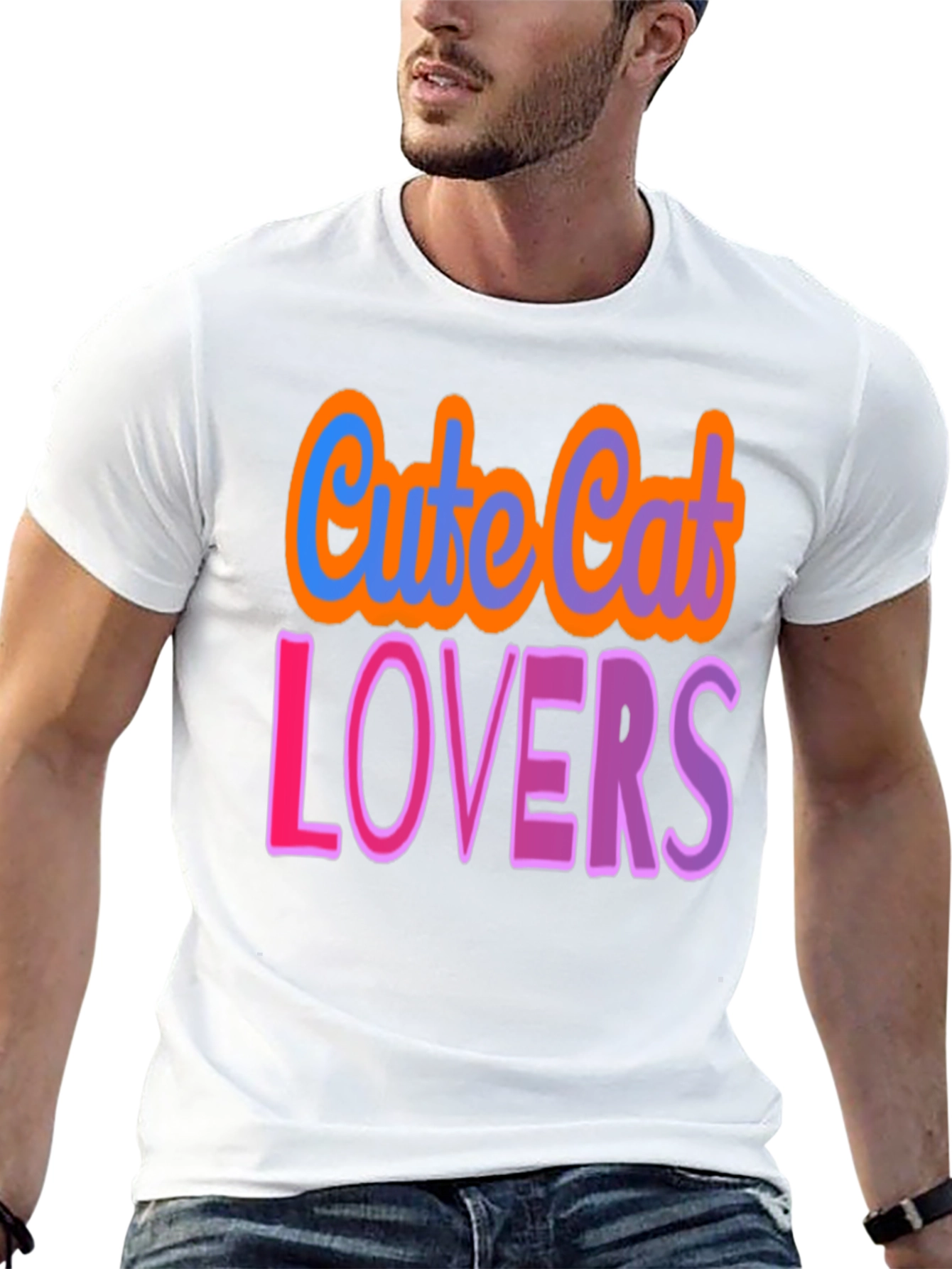 Cute Cat Lovers Graphic T-Shirt