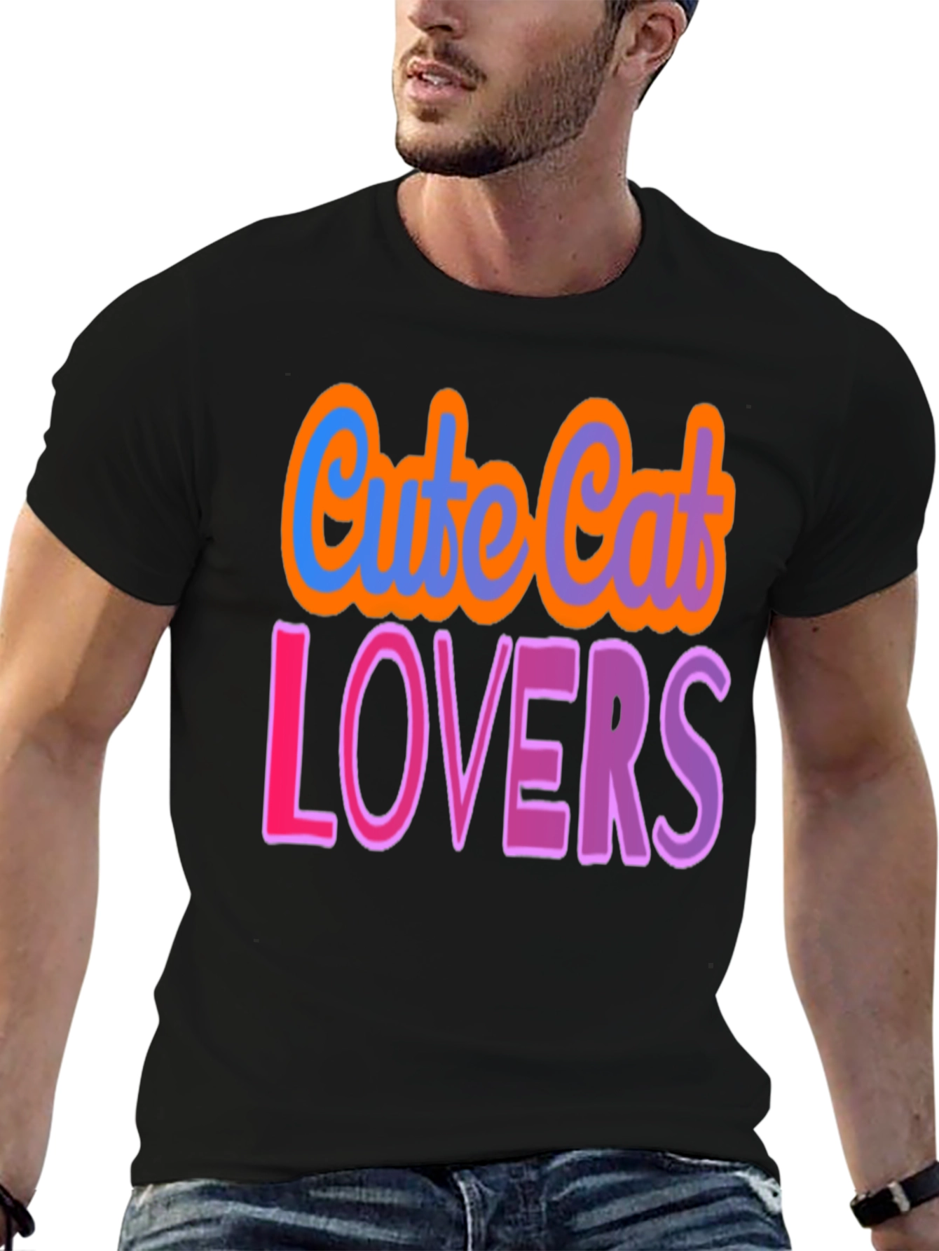 Cute Cat Lovers Graphic T-Shirt