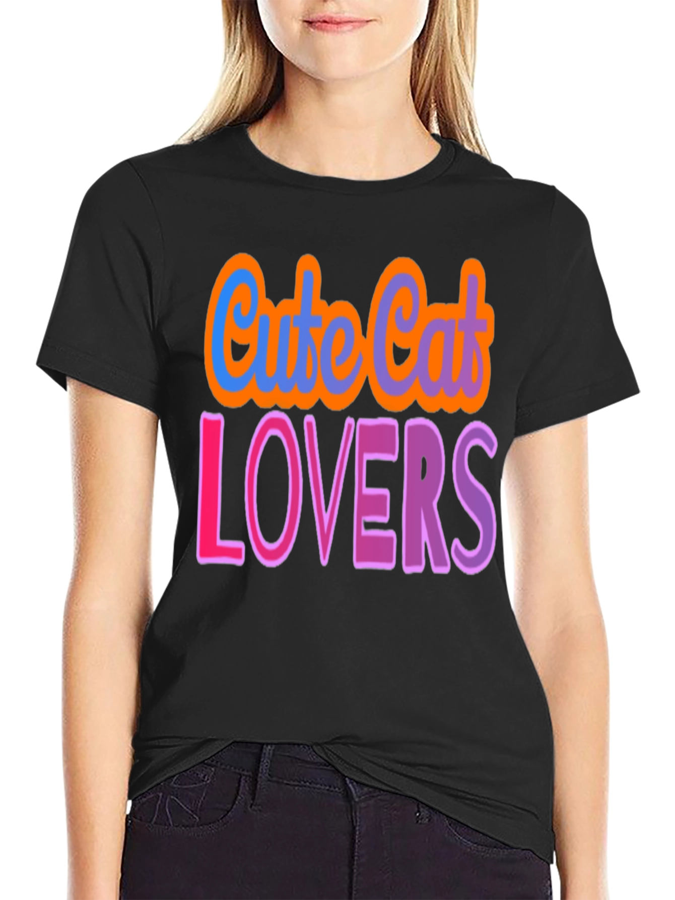 Cute Cat Lovers Graphic T-Shirt
