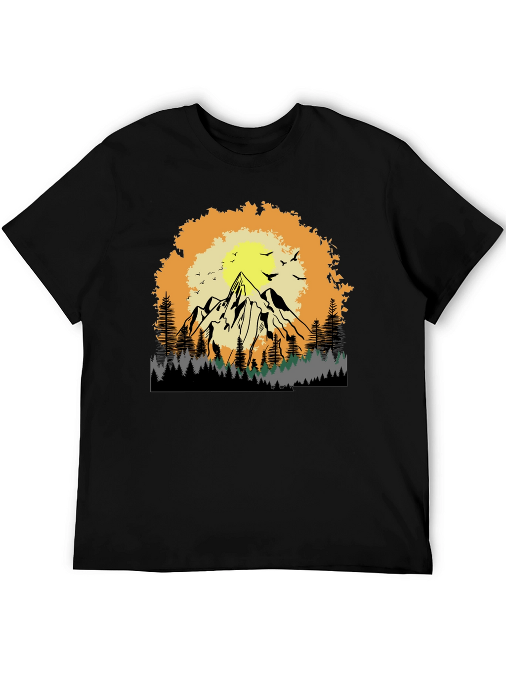 Mountain Sunset Graphic Tee - Adventure Awaits