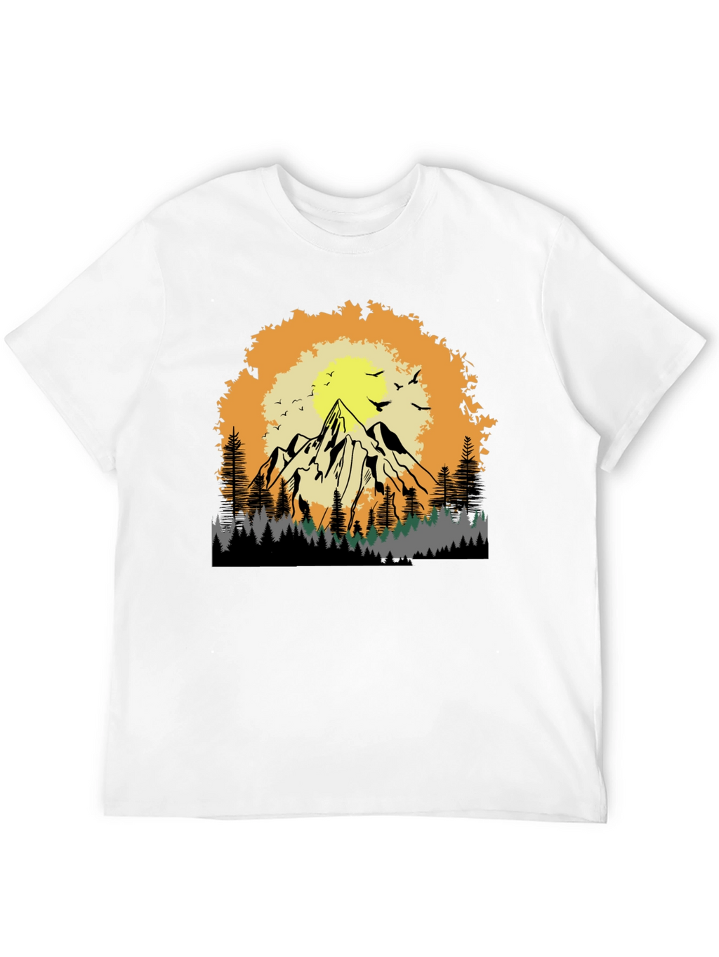 Mountain Sunset Graphic Tee - Adventure Awaits