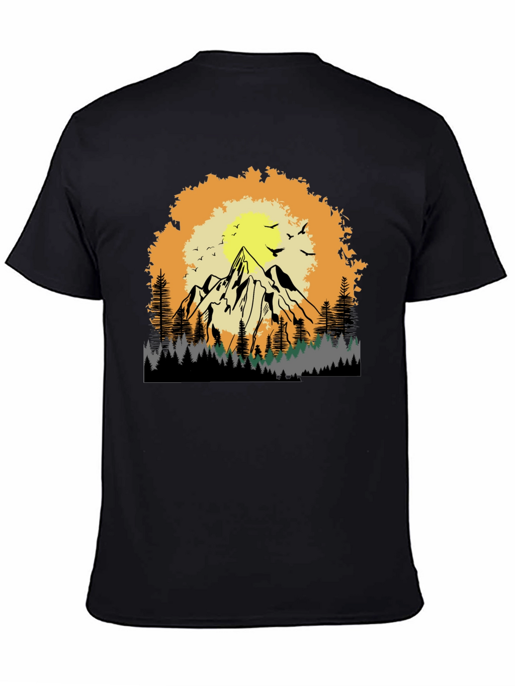 Mountain Sunset Graphic Tee - Adventure Awaits