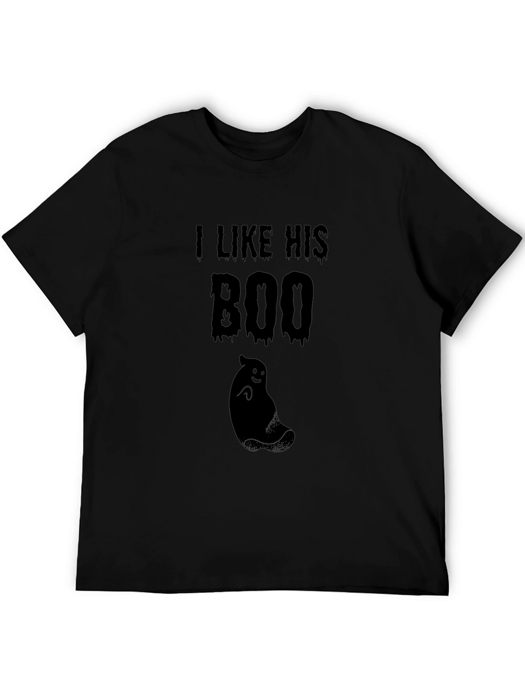 I Like His Boo Black Graphic Tee