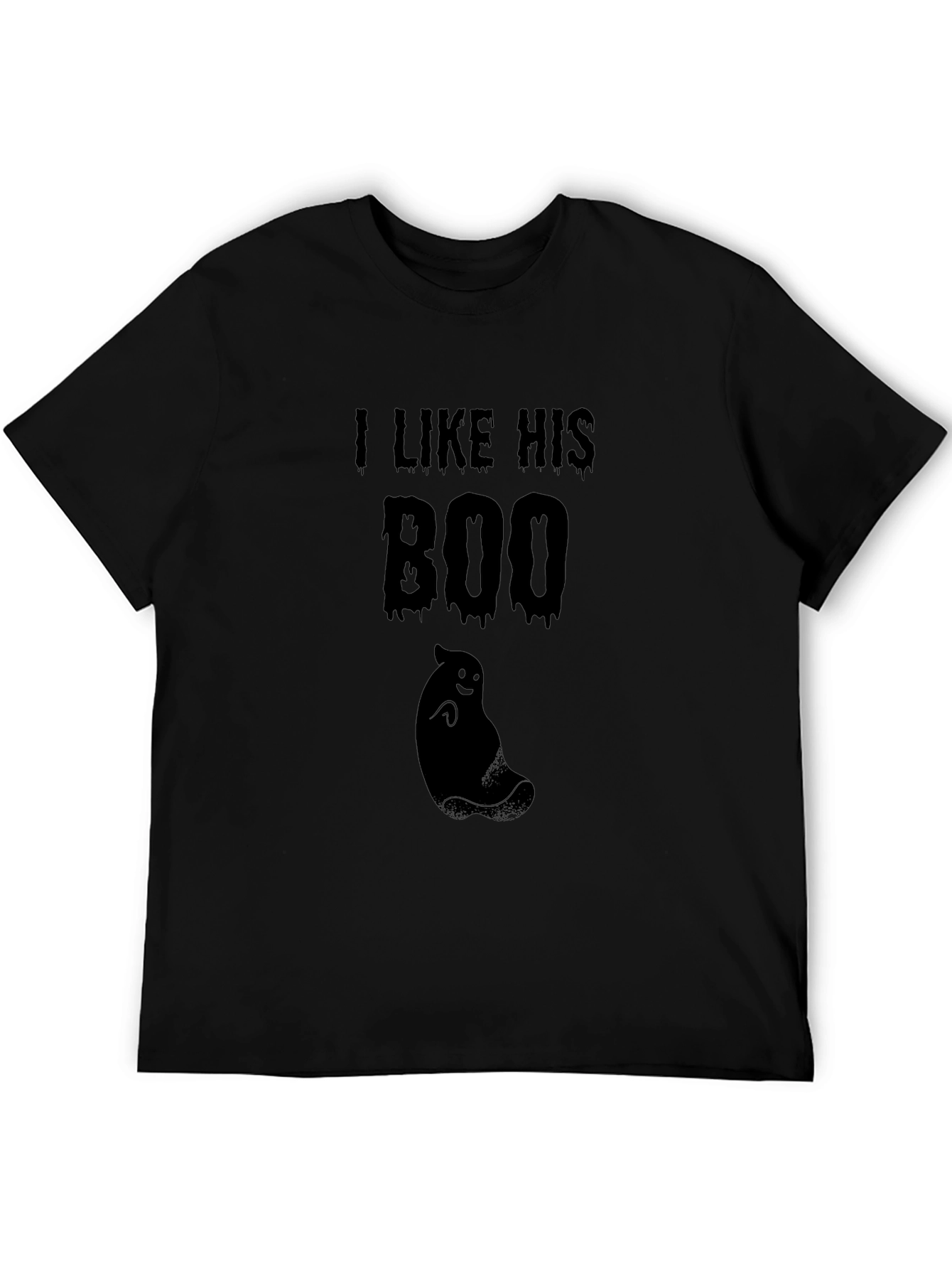 I Like His Boo Black Graphic Tee