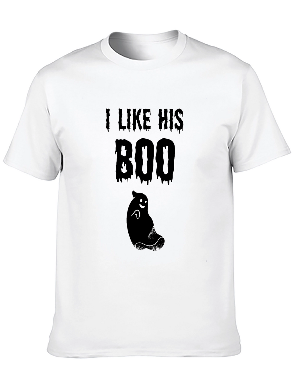 I Like His Boo Black Graphic Tee