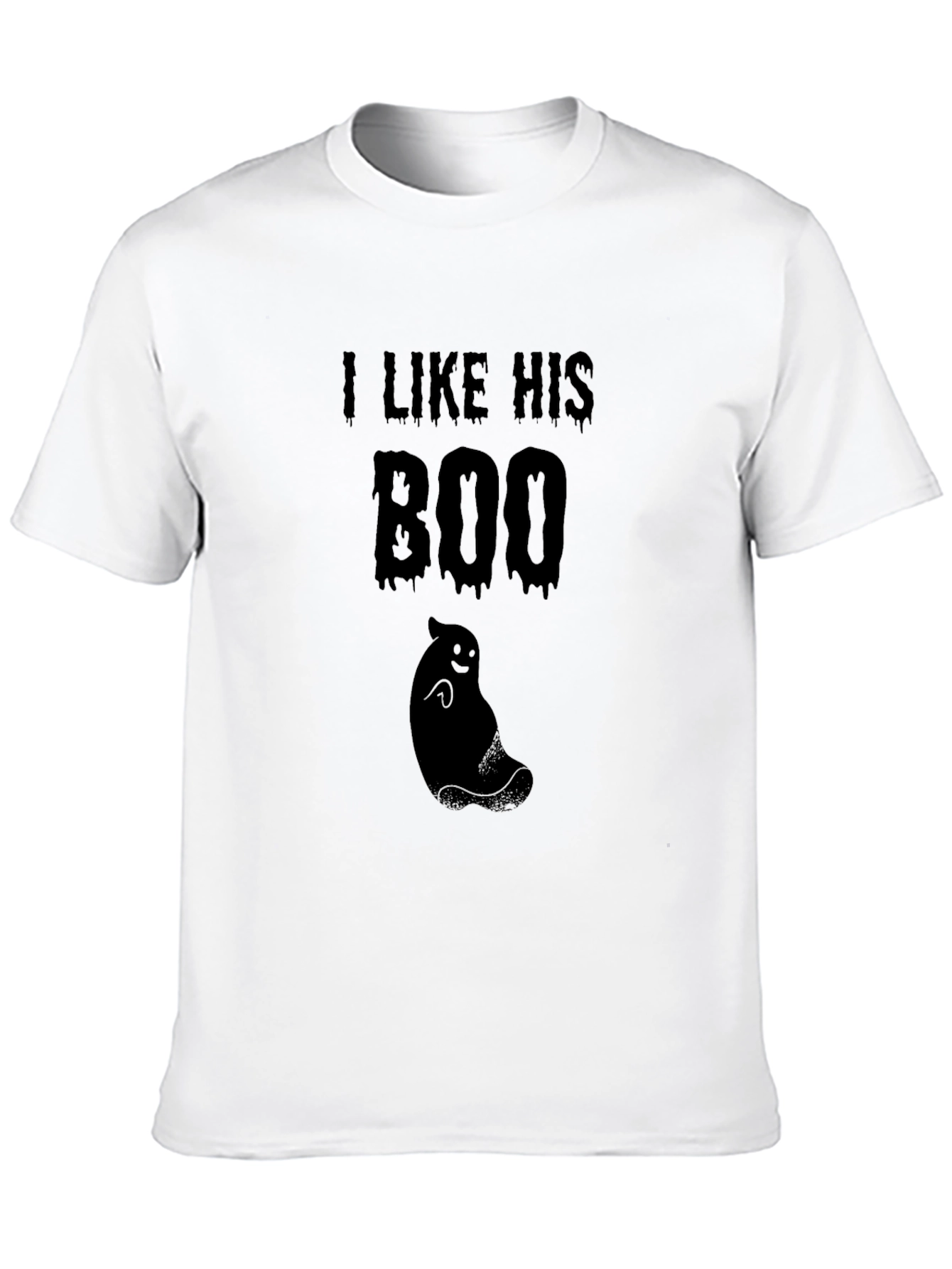 I Like His Boo Black Graphic Tee