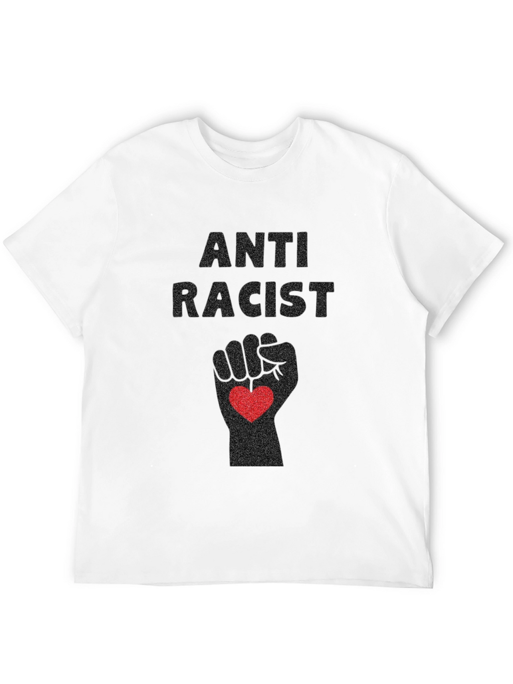 Anti-Racist Fist Heart Graphic Tee