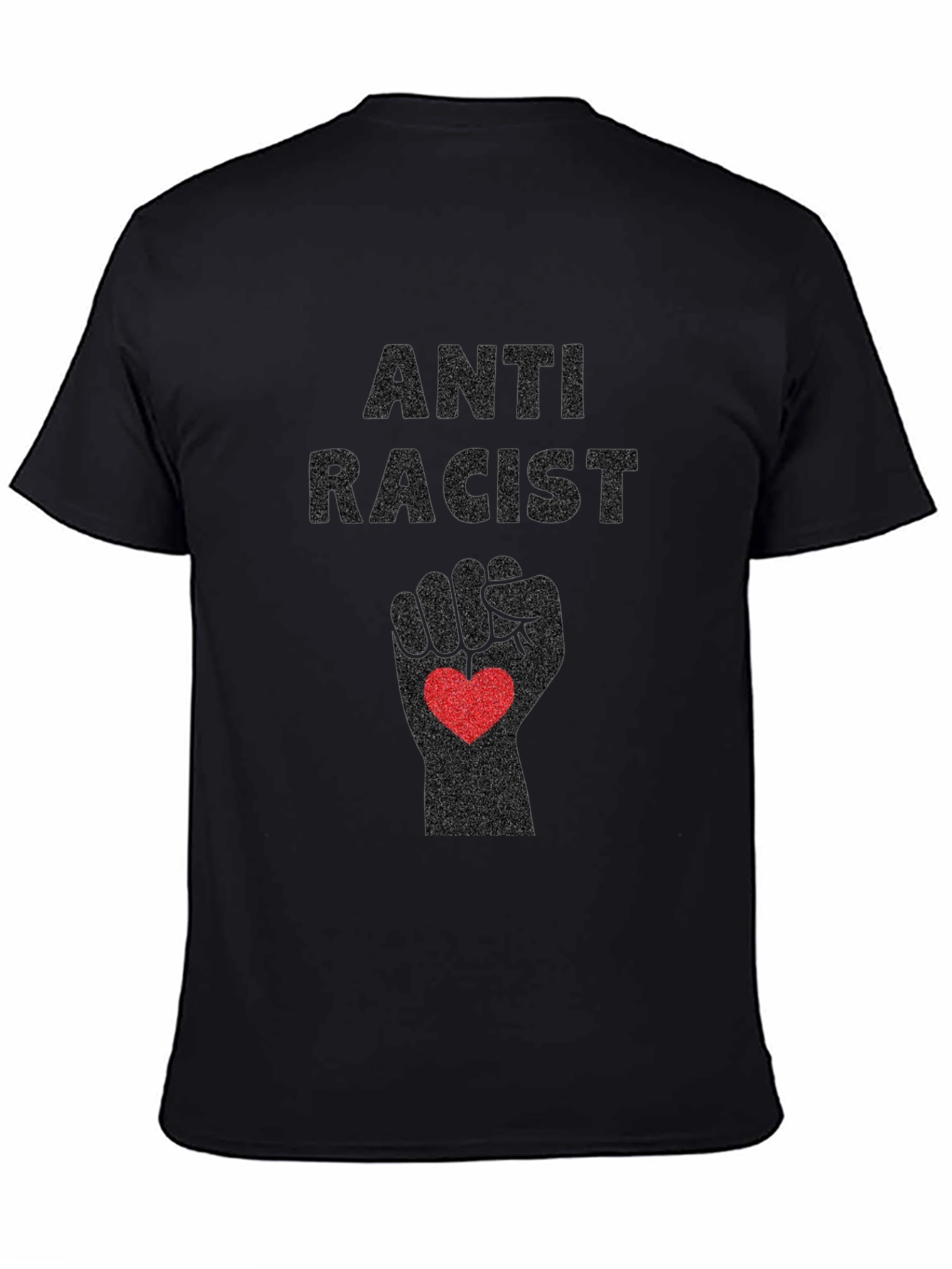 Anti-Racist Fist Heart Graphic Tee