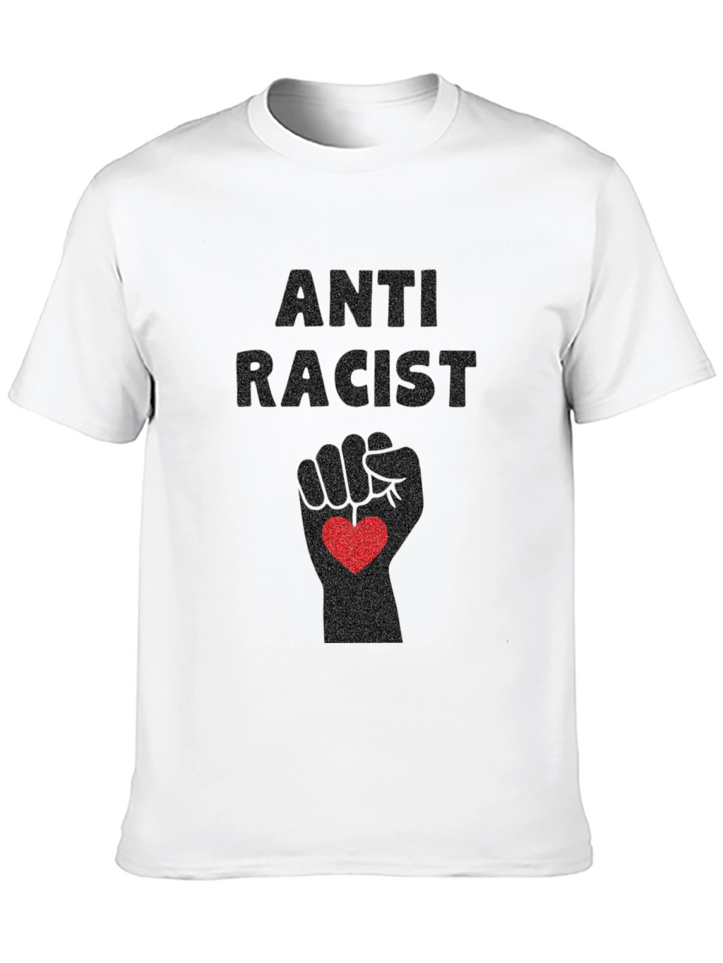 Anti-Racist Fist Heart Graphic Tee
