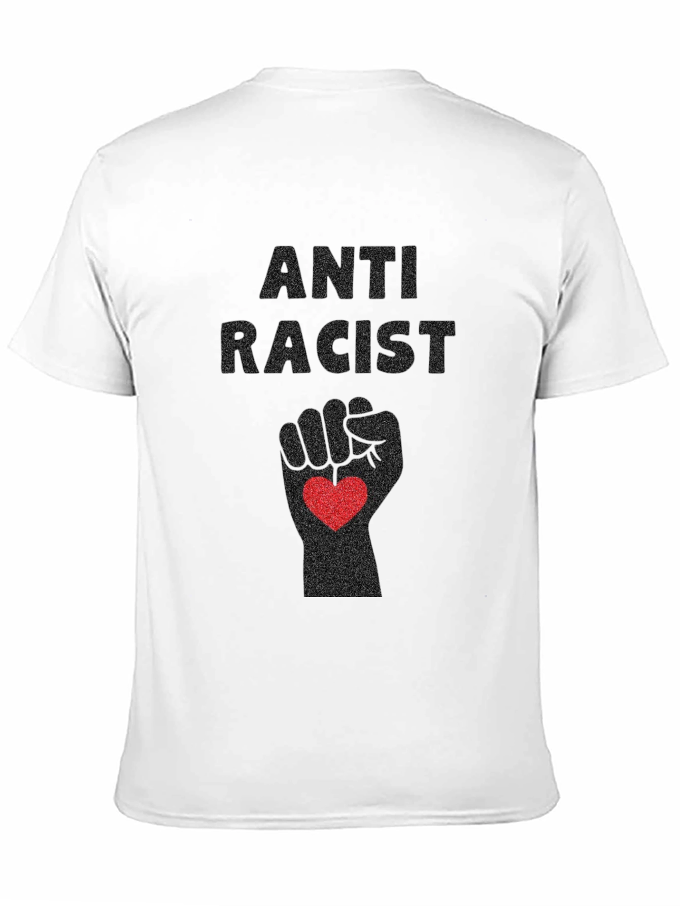 Anti-Racist Fist Heart Graphic Tee